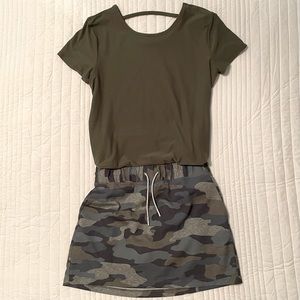 Girls Camo Skort & Matching Top, 7-8